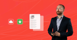 man holding laptop figuring out reliability in cloud computing